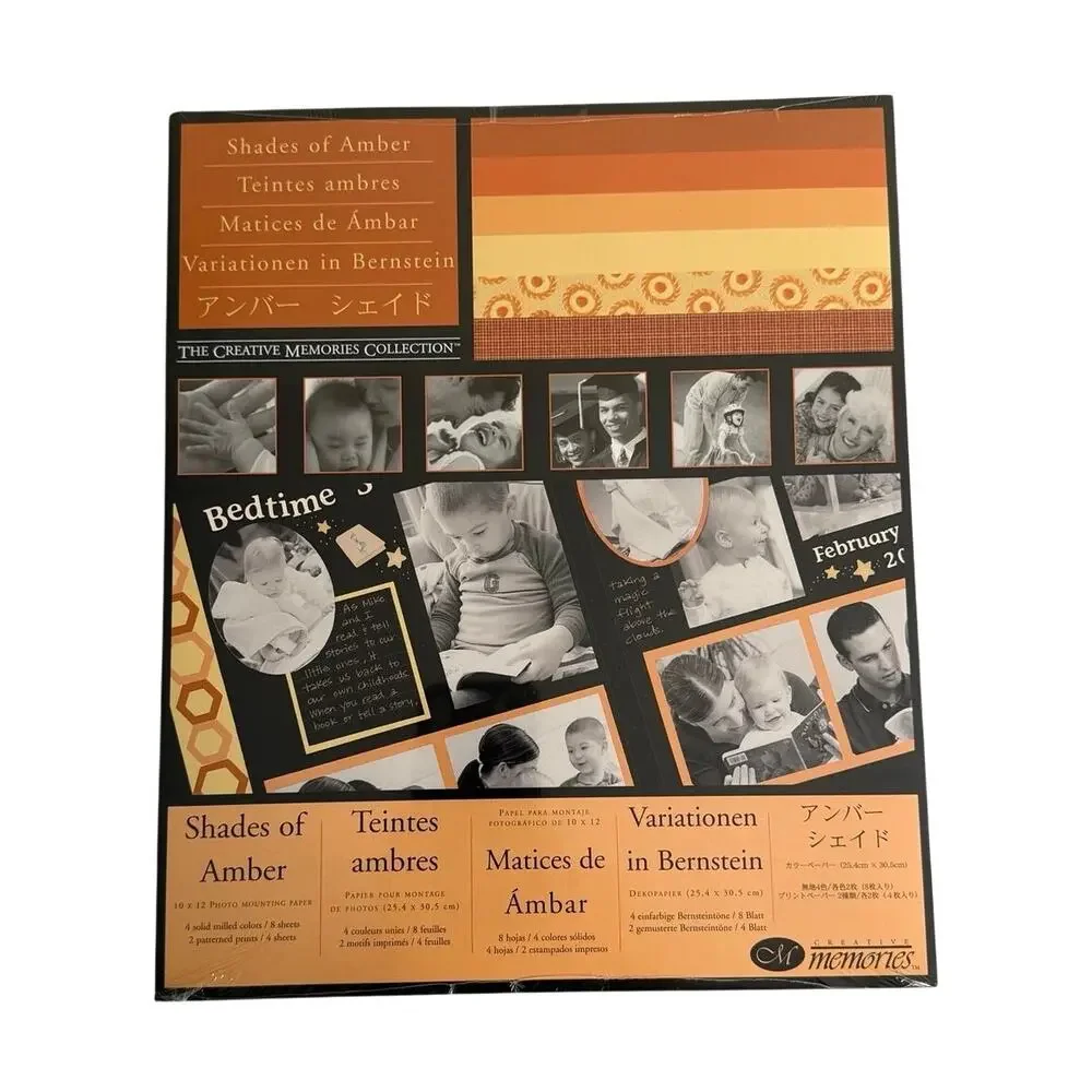New in sealed package Creative Memories shades of amber photo mounting paper